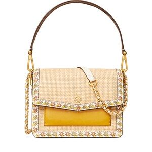 Tory Burch Robinson Convertible Crossbody- Natural Straw